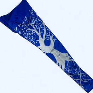 Womens Medium Blue and White NOLI tree yoga pants NWOT